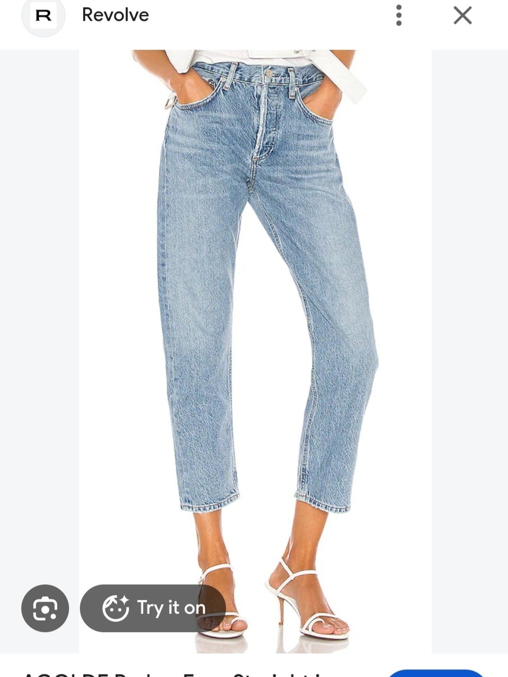 AGOLDE Parker Easy Straight Jeans Low Slung in Blur | Light Blue | 23